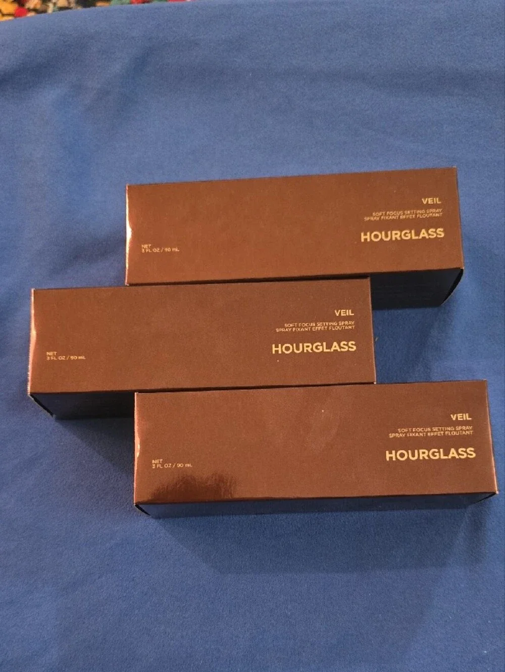 Hourglass Veil Soft Focus Setting Spray - Brown and Gold Packaging